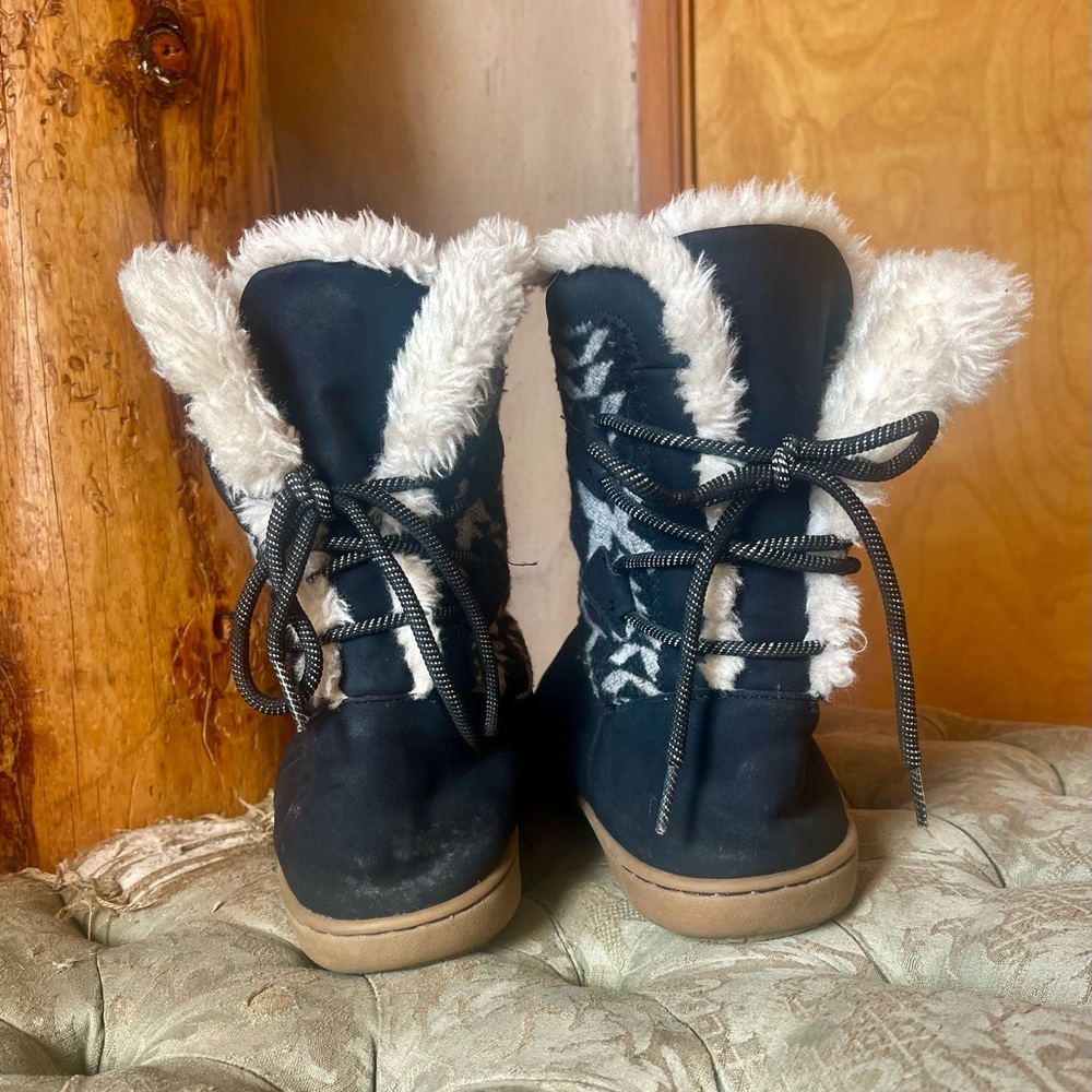 Pendleton Hacienda Wool Aztec design Lace Up Boots Size 8
